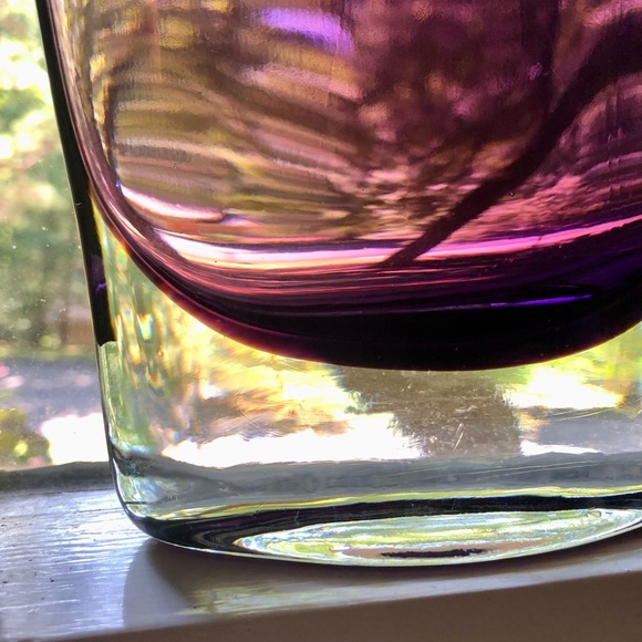 BADASH Hand Cut Crystal Purple “ Samantha” Vase.  Wow - Picture 9 of 10